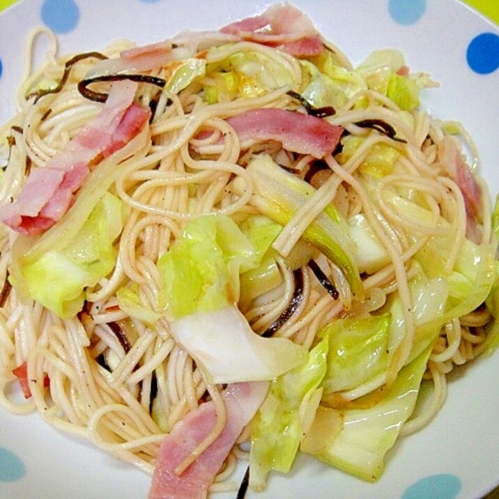 キャベツとベーコン塩昆布の炒めそうめん レシピ 作り方 By Mint74 楽天レシピ キャベツとベーコン塩昆布の炒めそうめん レシピ 作り方 By Mint74 楽天レシピ
